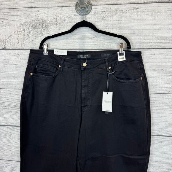 Judy Blue Plus Size Black Wide Leg Tummy Control Crop Jeans Size 24W - Picture 2 of 8